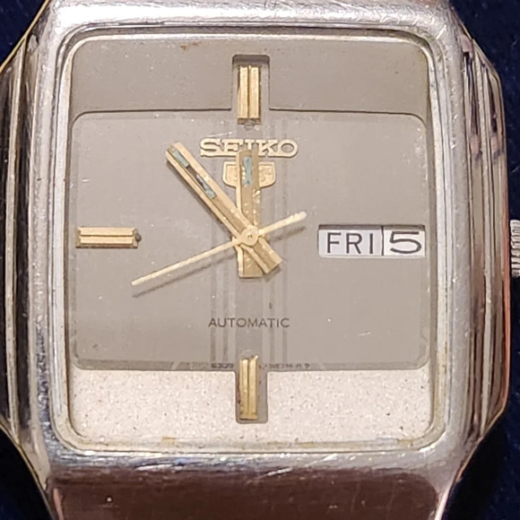 Rare vintage Seiko 5 6309-569A Tank Watch with Arabic Days and English Days - Picture 6 of 10